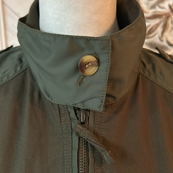 Lucky Brand Full Zip Jacket Military Utility Olive Army Green Women's size Small - Picture 5 of 12